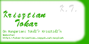 krisztian tokar business card